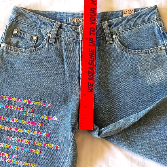 NWT. Limited Too Girl's Jeans with sparkling design. - Picture 3 of 5